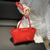 Luxury Solid Color Tote Bag Casual Women's Underarm Bag Fashion Pu Leather Shoulder Bag  Purse