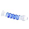 Clear Blue Color Strip Crystal Glass Quantity Plug