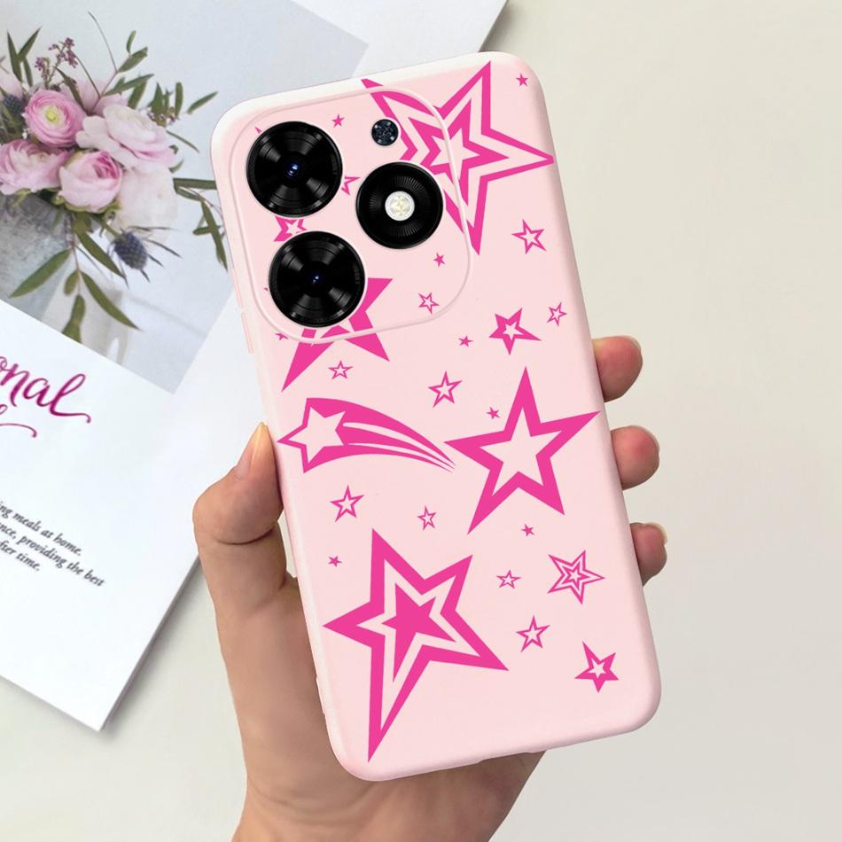For Tecno Spark Go 2024 Case Cute Flower Love Pattern Candy Color Soft Silicon Slim Phone Back Cover For Spark Go (2024) BG6