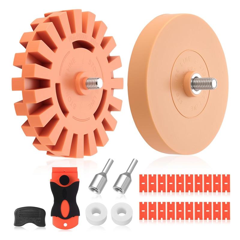 Auto Repair Paint Tool 15/20mm Foil Eraser Polishing Eraser Wheel Decal Remover Rubber Eraser Wheel To Remove Foil Glue Stickers