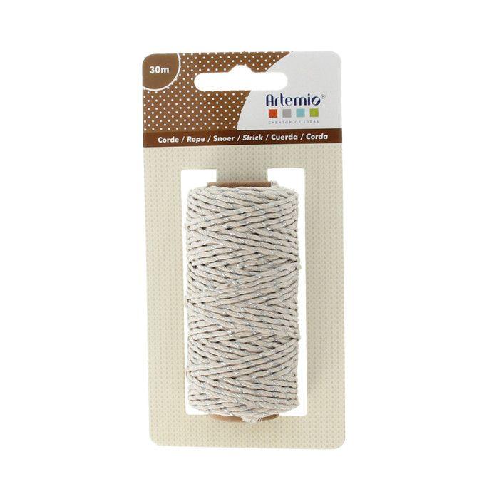 CORDE ARGENTÉE - 1.5 MM X 30 M -