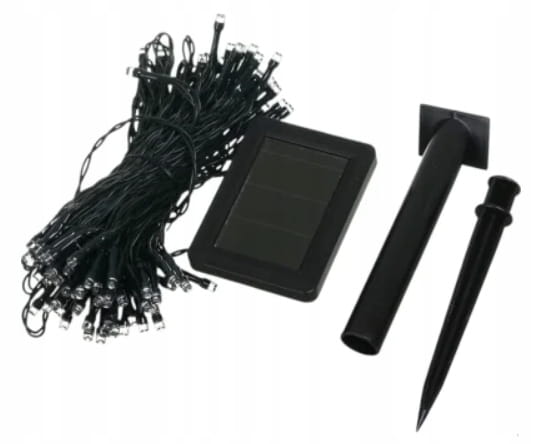 Girlanda ogrodowa LED Solarna 100 LED 10M Białe światło ciepłe IP44