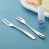 Fourchette à fruits Acier inoxydable Fourchette à deux dents Fourchette à gâteau Petite fourchette occidentale Accessoires de cuisine ménagers multifonctionnels