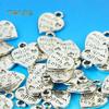 50Pcs Silvery Color/Goldenen Color Metal Handmade Tools with Love Heart Shaped DIY Charms Trinket