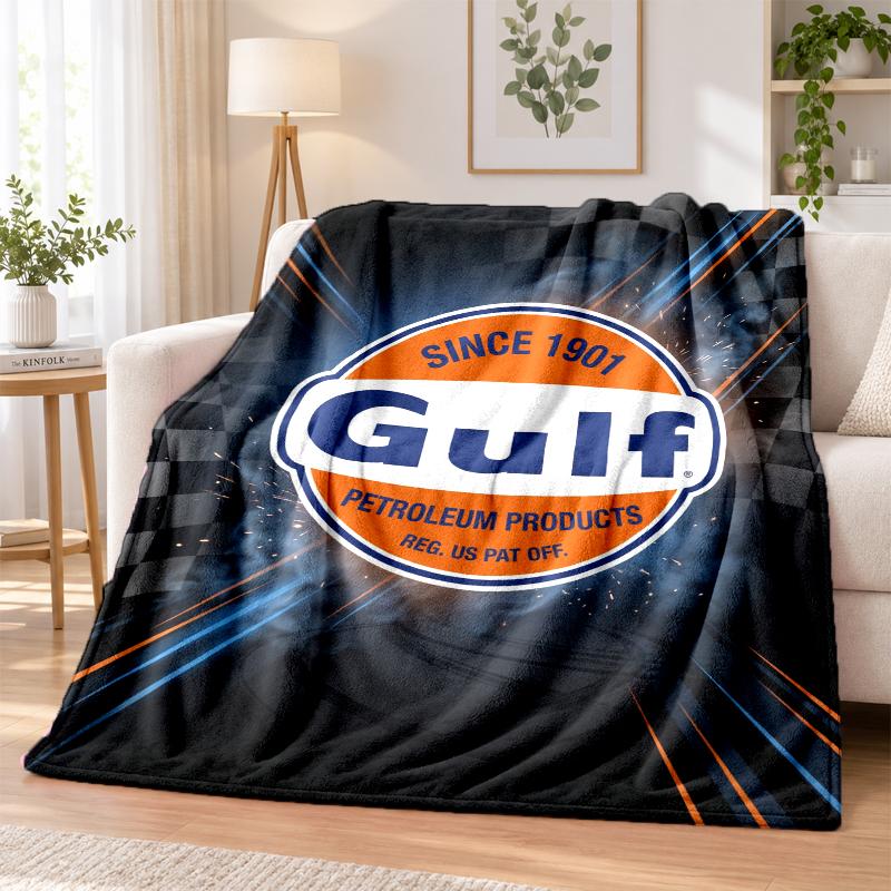 Golfbedruckte Flanelldecke Warmer Komfort Tagesdecke für Innenbereich Heimdekoration