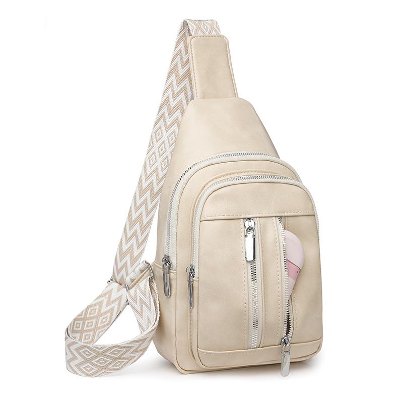 Soft Leather Chest Bag Women Crossbody Bag Large Capacity Shoulder Bag