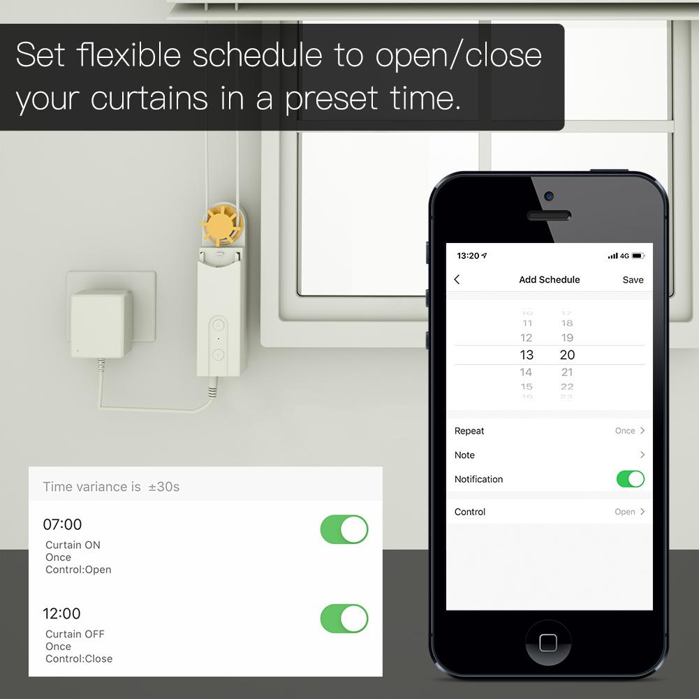 MOES ZigBee3.0 Fai da te Catena Motorizzata Bluetooth Tapparelle Veneziane Tende Motore di Azionamento Controllo Vocale APP Tuya Smart Alexa Google