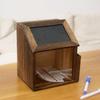 Handcrafted Wooden Feedback Box Featuring Lockable Slot Removable Writing And Storage Compartment For Office Decoration