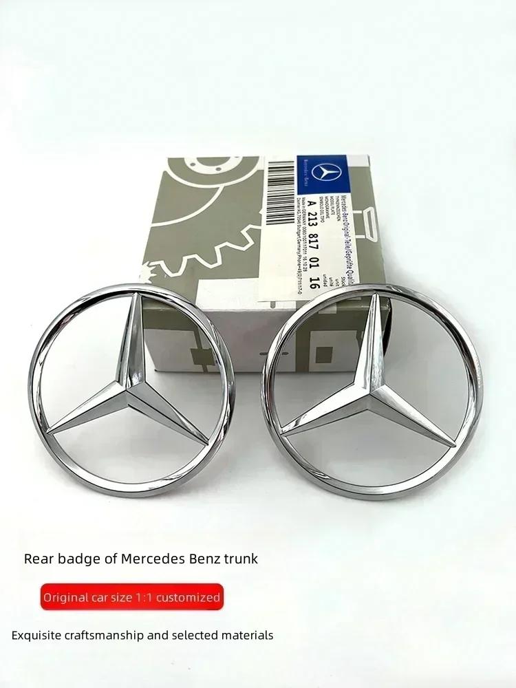 Emblema Stella Mercedes Cromato Nero ABS 90mm Badge Stella Posteriore Per Mercedes Benz W203 W206 W212 X253 W167 W166 W247 C E GLA GLC GLE