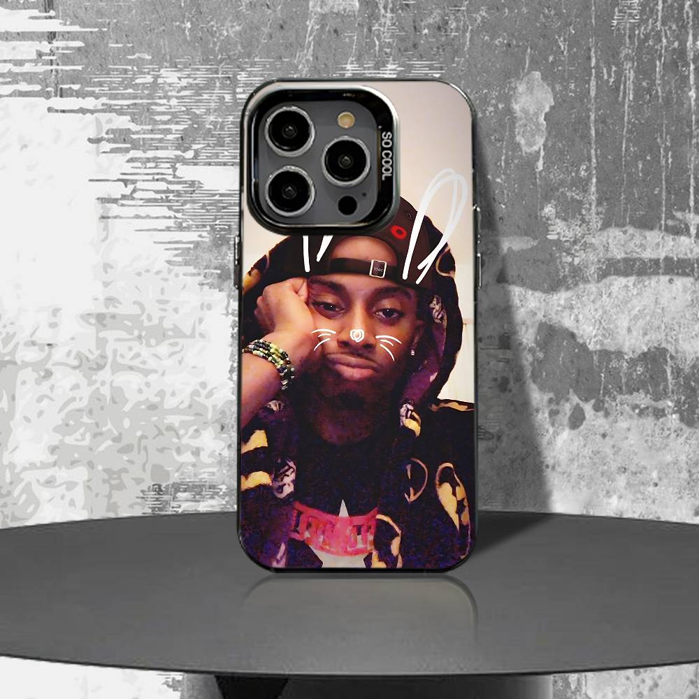 Funny P-Playboi C-Carti Memes Phone Case For iPhone 17,16,15,14,13,12,11,Air,X,XR,Pro,Max,Plus IMD Silver Shell