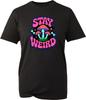 Stay Weird TShirt Funny Psychedelic Mushroom Retro Graphic Tee Festival Top UK