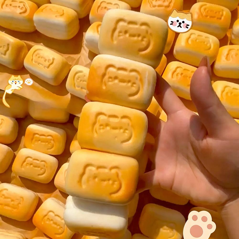 1Pcs Kawaii Cat Sandwich Squishy Toy Slow Rising Soft Simulation Bread Decompression Squeeze Stress Relief Toy Kids Gift