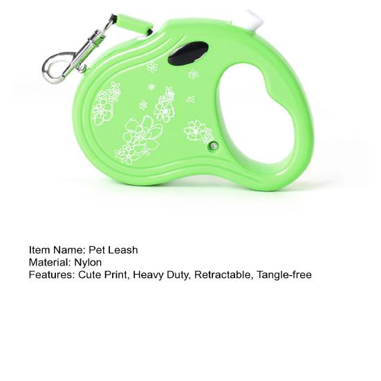 10Ft Retractable Dog Leash Heavy Duty Nylon Rope Pet Leash with Handle One-Touch Control Button Tangle-free Leash for Small Medium Dogs