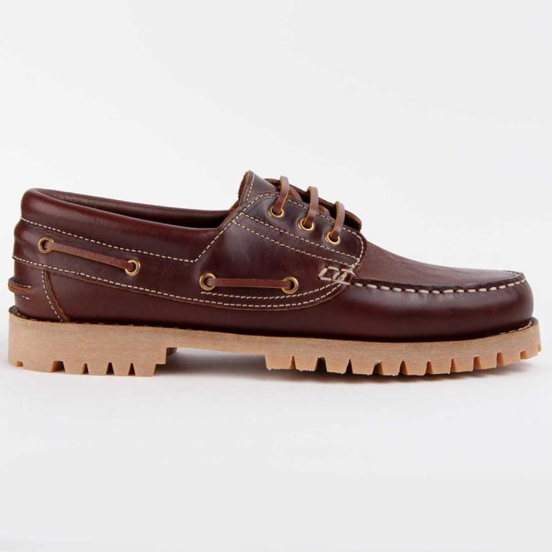 Scarpa da barca in pelle da uomo. Purapiel Pullnauc 103059 cm marrone