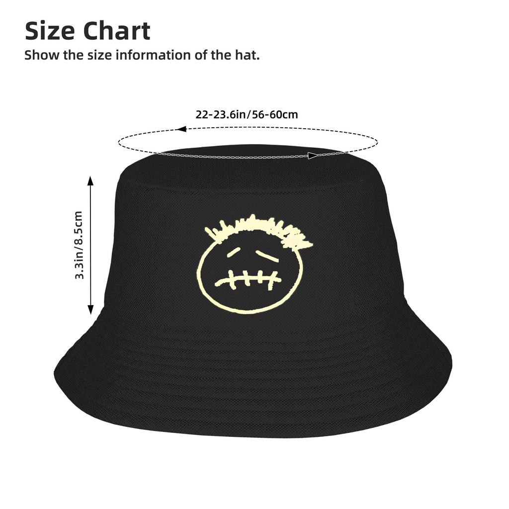 Cactus Jack Face Travis Bucket Hats Spring Headwear Accessories Rapper Fisherman Hats for Camping Woman Ispoti Cap Lightweight