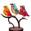 Acrylic Hummingbird Bird Wall Artwork Decor for Home Garden Decorative Outdoor Statues Sculptures Miniatures Ornaments Bedroom