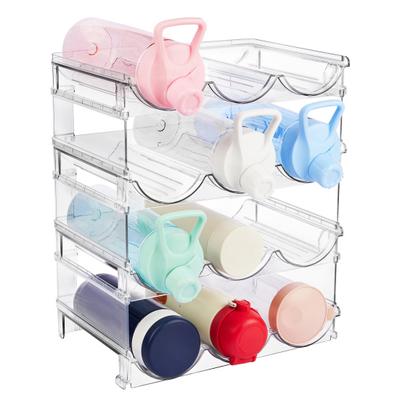 Water Bottle Storage Rack Transparent 37319 Layers Detachable Stackable Cabinet Tumbler