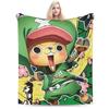 One Piece Tony Tony Chopper Anime Decken Flanell Bedruckt Tragbar Leicht Überwurfdecken für Zuhause Reise Bettwäsche Überwürfe