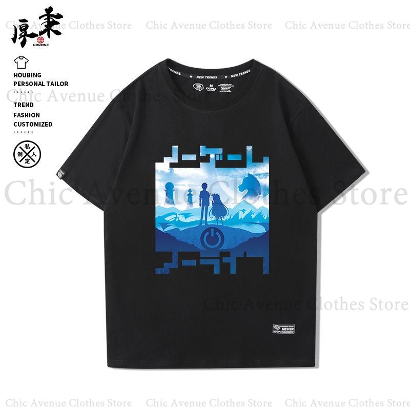 

Anime NO GAME NO LIFE Series Print Tshirt for Unisex Women Cotton Tshirt Summer Tops Short Sleeve Tee Daily Clothes Casual T Shirt 2XL