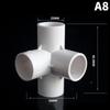 Heavy Duty PVC Pipe Coupler 20/25/32/40/50mm 3/4/5/6 Way 3D Connectors for Agricultural Irrigation DIY Pipe Rack Plumbing Repairs