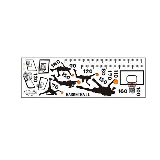 

Креативная баскетбольная диаграмма высоты, наклейка, диаграмма роста, измерение высоты, съемная декоративная самоклеящаяся наклейка на стену «сделай сам» Basketball