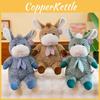 Adorable Brown Blue And Green Plush Donkey Stuffed Animal Soft Toy For Kids Gift