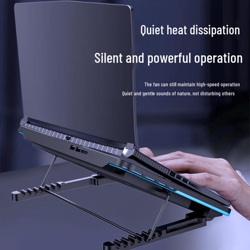 Adjustable Speed Laptop Cooling Stand for Gaming & Thin Laptops