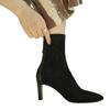 Fashion Women  High Heels Pointed Suede Ankle Boots Lady Stripper Winter Block Clear Heels Short Booties Apricot Black Prom Shoes 2024