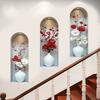 Autocolant de perete vază 3D Vază Perete și Lipire Decal amovibil Decojire PVC Artă de perete cu flori