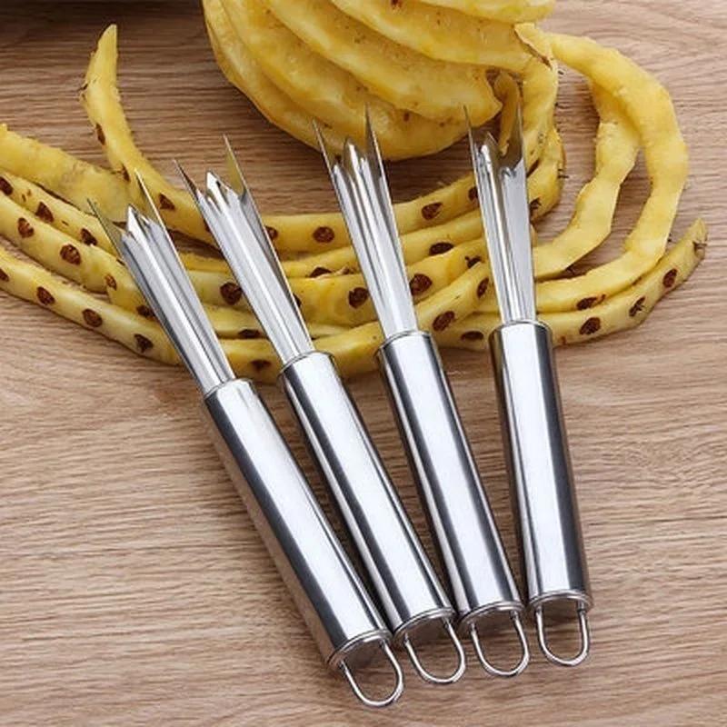 Kitchen Small Tools Stainless Steel Pineapple Knife Non-slip Pineapple Peeler Multifu Easy Cleaning Pineapple Shovel Fruit Tools