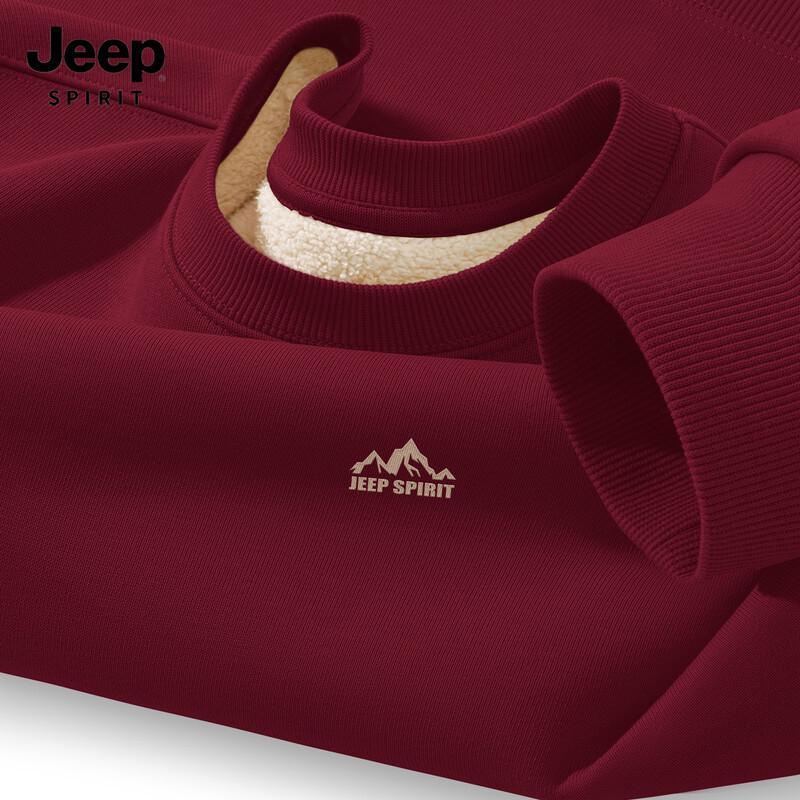 JEEP SPIRIT Herren Fleecegefüttertes Rundhals-Sweatshirt