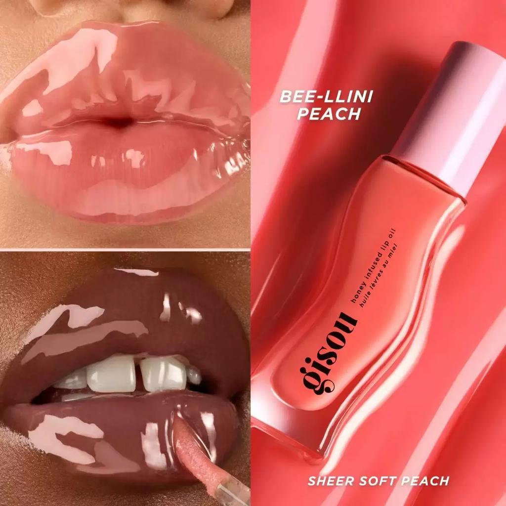 Gisouhoney Plumping Lip Oil Peach Lip Gloss in Stock Lip Oil Watermelon Lip Gloss Moisturizing Cherry Mango Moisturizing