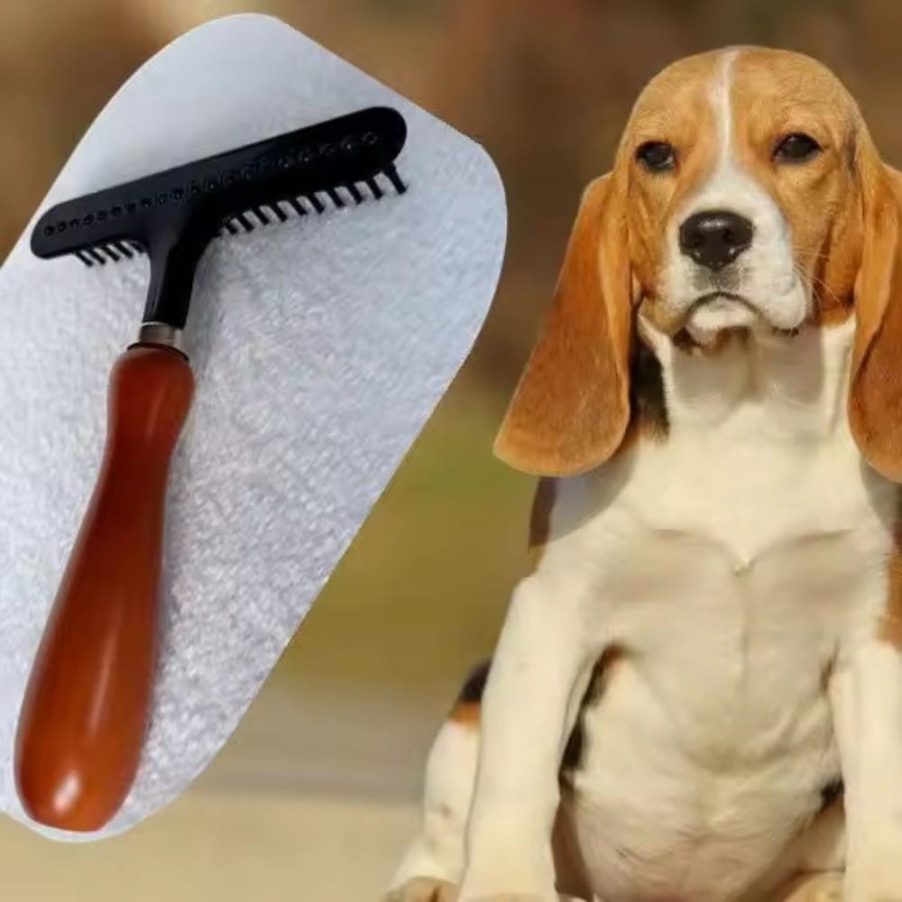 Deshedding Dog Grooming Tool Stainless Steel Cleaning Carpet Rake  All Coat Types
