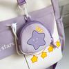 Contrast Large Capacity Tote Bag Student Crossbody Bag Girls Star Print Shoulder Bag