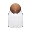 Spherical Glass Storage Jar with Cork Lid, Sealed Bottle for Flower Tea, Dried Fruit, Snacks & Home Decor