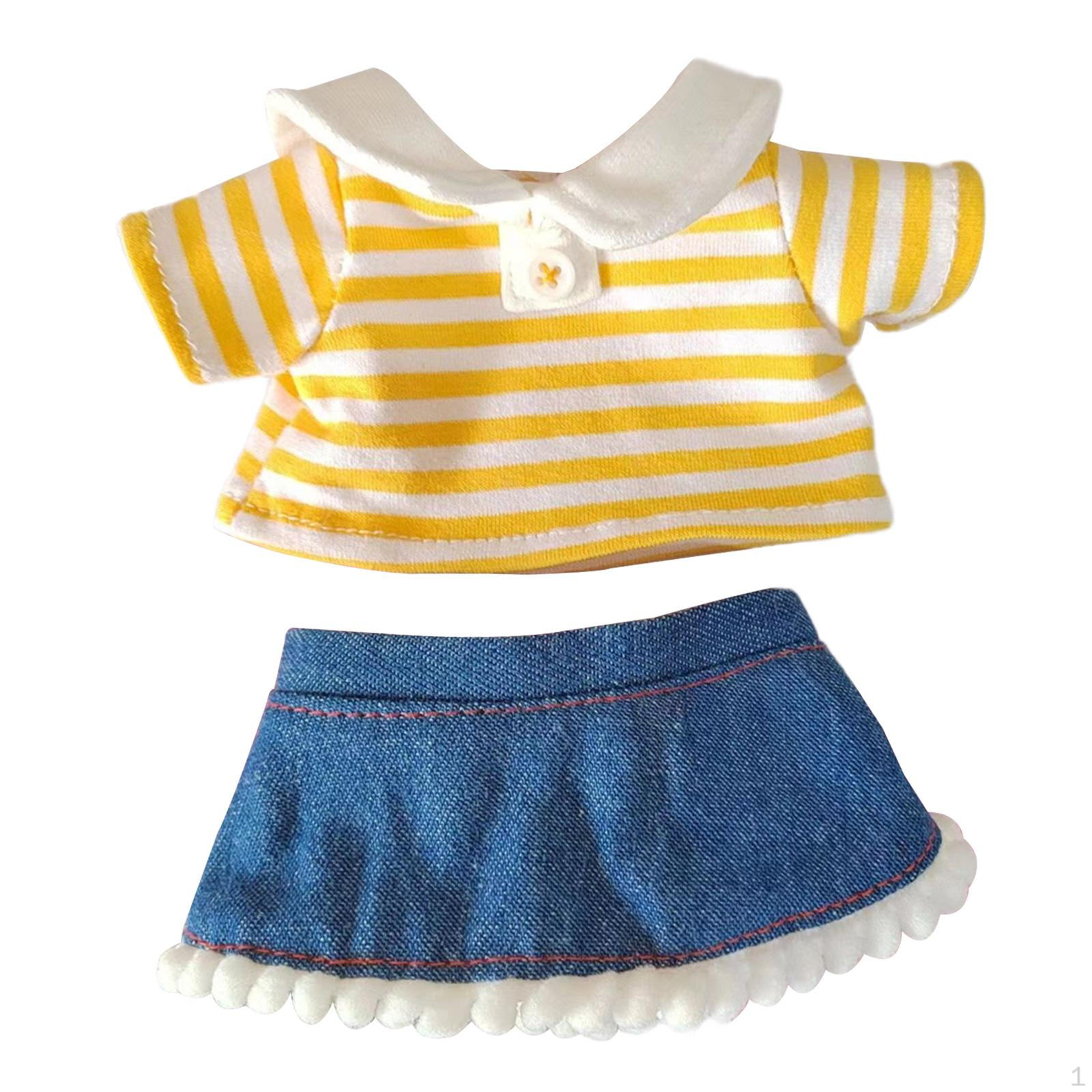 

Очаровательный комплект кукольных платьев для кукол ростом 20 см yellow stripe