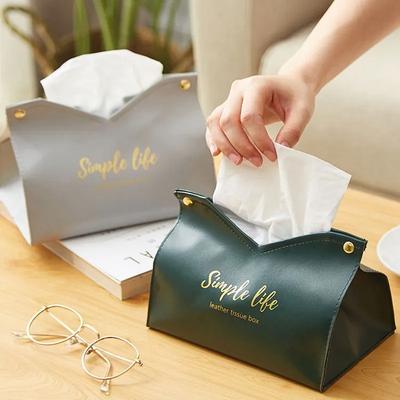 Fashion Car Tissue Box Desktop Table Napkin Holder Case Storage Box Desktop PU Leather Tissue Container Bathroom Home Decoration