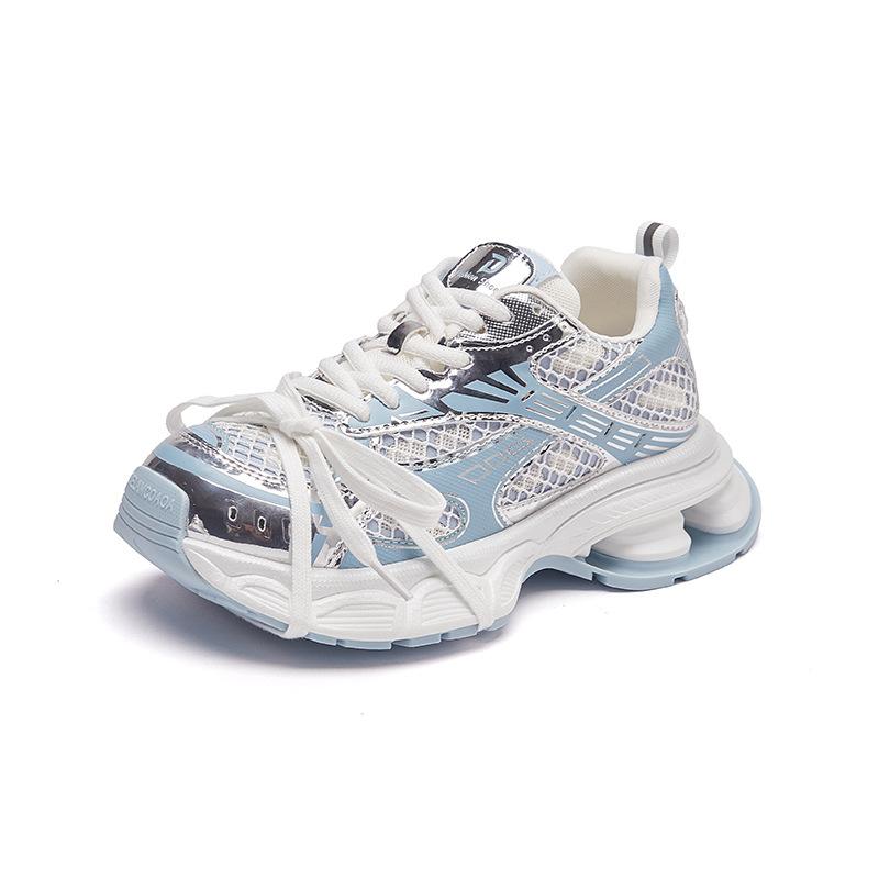 

Новые папины кроссовки для женщин Модные спортивные одинарные кроссовки на толстой подошве 40 синий