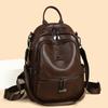 PU Backpack Women's Outdoor Travel Backpack Multi-function Shoulder Bag
