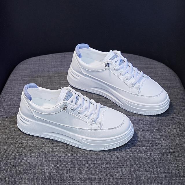 

Женская обувь, модная дышащая обувь на плоской подошве, женские белые туфли на платформе со шнуровкой, женская повседневная обувь на увеличенной платформе, Zapatos Mujer 40 синий