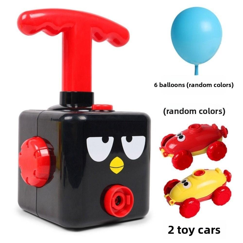 Duck Style Rocket Balloon Launch Tower Toy Blackbird Inertia Air Power Balloon Car  Toys For Kid