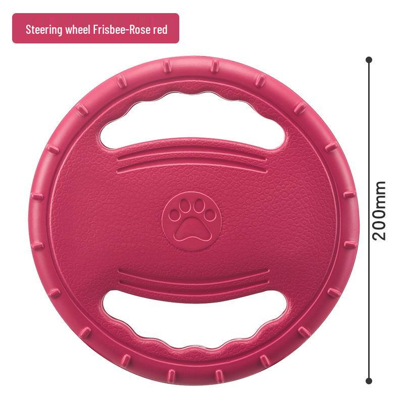 

Устойчивая к укусам эластичная игрушка-фрисби для перетягивания для средних и маленьких собак - Интерактивная тренировка для золотистых ретриверов и бордер-колли. розы красного
