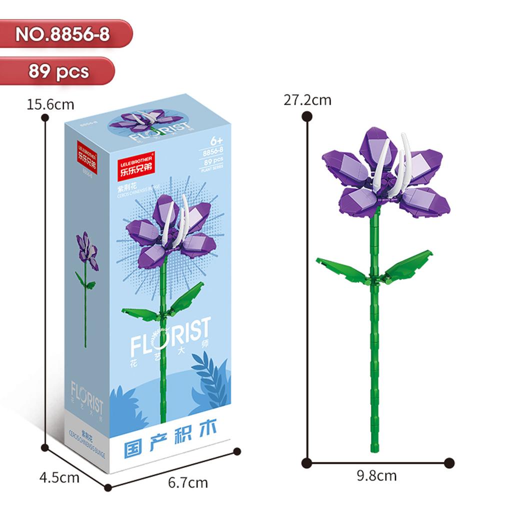 Hot Creative Small Building Block Flower Art Classic Brick Mini Potted Plant Gift For Girls Desk Decoration Simple Assembly Toys