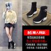 Inner height-increasing women's short boots Autumn and winter Martin boots Thick-soled short boots Women's high-top wool boots are fashionable
