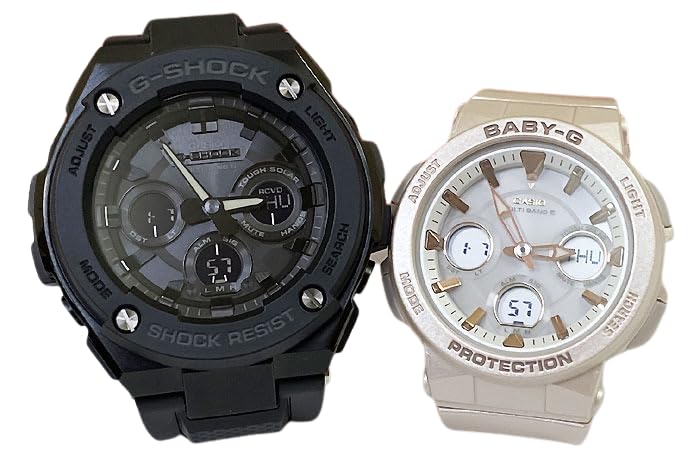 

[Casio] CASIO Pair Watch G-SHOCK G-Shock BABY-G Baby G Ana-Digi Radio Solar Genuine Pair Case Set of 2 GST-W300G-1A1JF BGA-2510-4AJF Watch