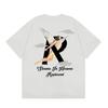 Mens Oversized Vintage Washed Cotton T-Shirt With Cartoon Animal Print Streetwear Loose Fit Short Sleeve Tee