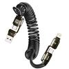 240W 4-in-1 Fast Charging Spring Data Cable Retractable Multi USB Type-C To Lightning Type-C for Phone Tablet