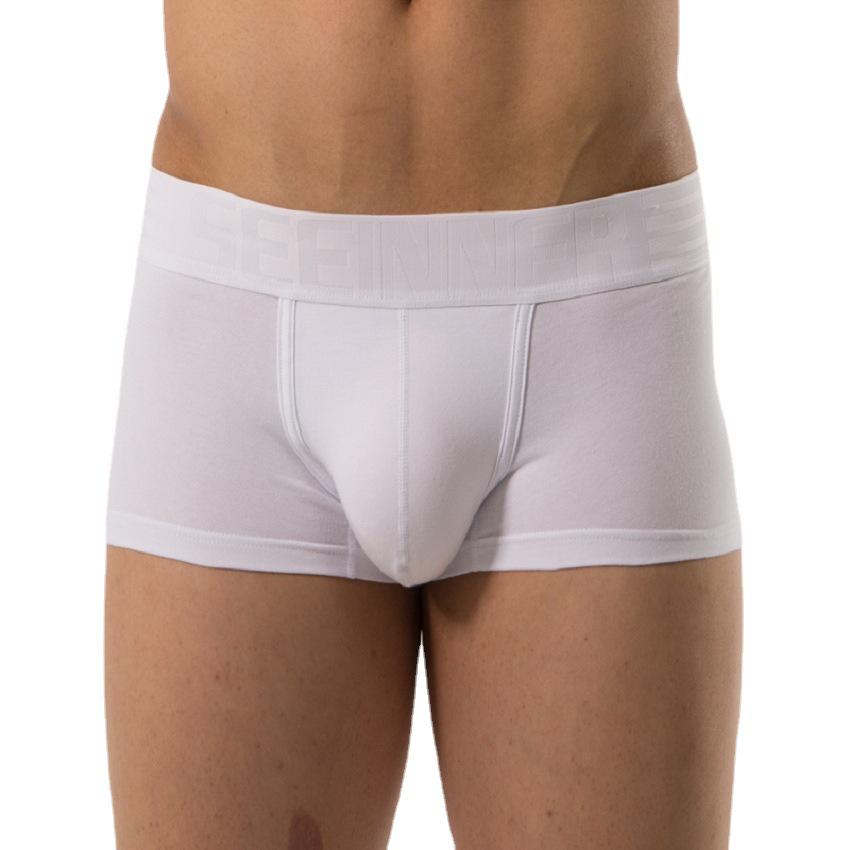 Breathable Low-Rise Cotton Boxer Briefs with U-Shape Pouch Support