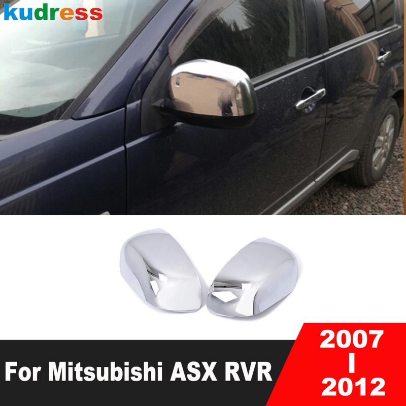 Для Mitsubishi ASX RVR Outlander Sport 2007-2012 Хромированная накладка на крышку зеркала заднего вида автомобиля, накладка на крышку бокового зеркала двери, аксессуары