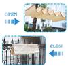 UV Protection Wave Retractable Sun Shade Canopy Waterproof Garden Sunshade Net  Pergola Frame